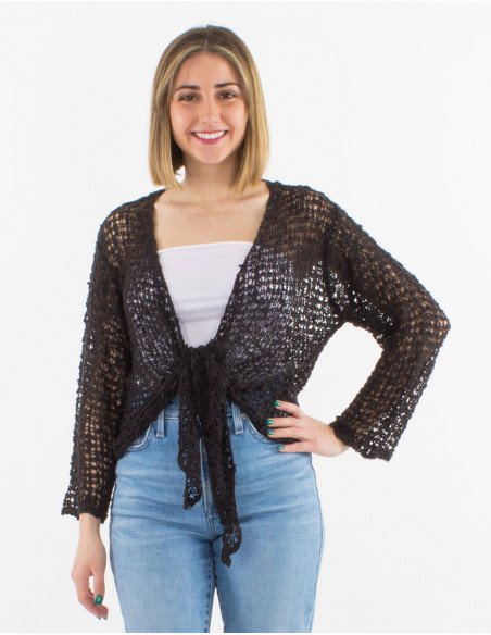 Chaqueta malla poliester popcorn