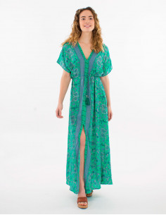 Vestido largo poliester...