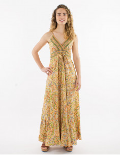 Vestido largo poliester...