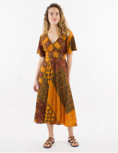 Vestido largo poliester...