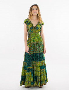 Vestido largo poliester...