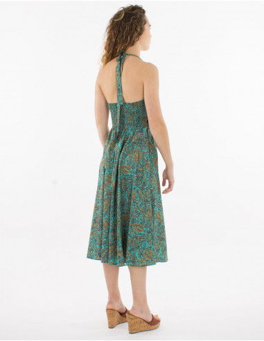 Vestido corto poliester espalda abierta...