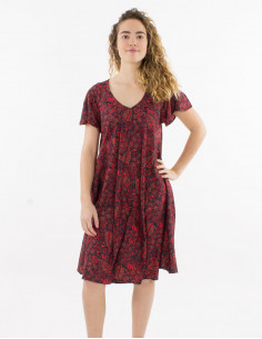 Vestido poliester mangas...