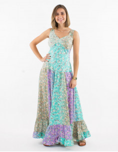 Vestido largo poliester...