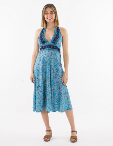 Vestido corto poliester espalda abierta...