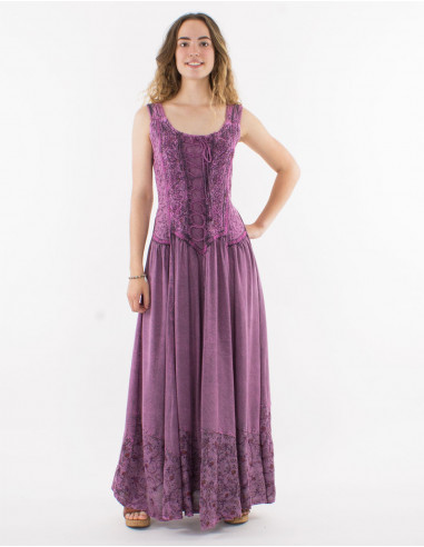 Vestido largo viscosa sw tirantes