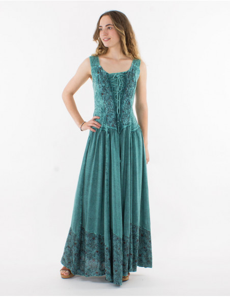 Vestido largo viscosa sw tirantes