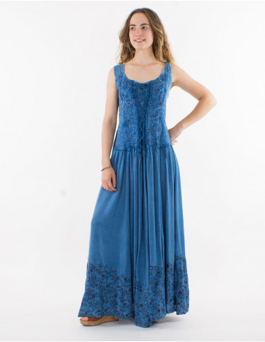 Vestido largo viscosa sw tirantes