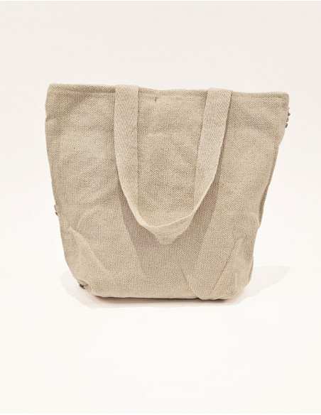 Bolso de algodón macramé con forro 45X45CM