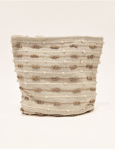 Bolso de algodón macramé con forro 45X45CM