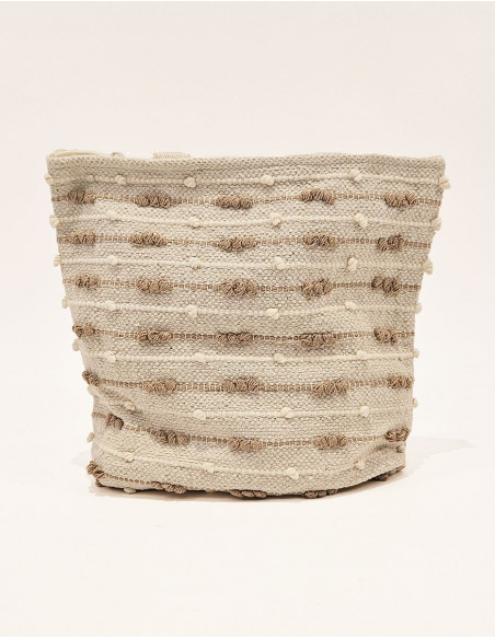 Bolso de algodón macramé con forro 45X45CM