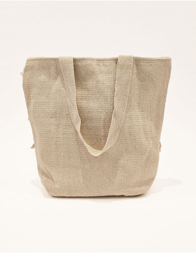 Bolso de algodón macramé con forro 45X45CM