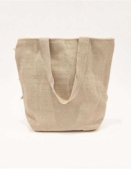 Bolso de algodón macramé con forro 45X45CM