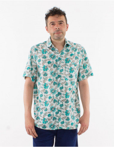 Camisa de algodón ligero de manga corta para...