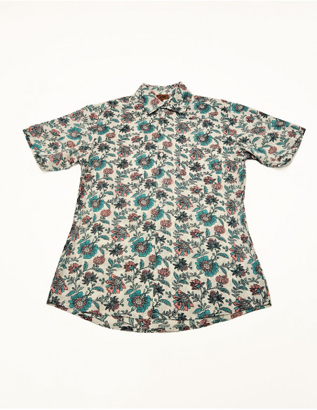 Camisa de algodón ligero de manga corta para hombre