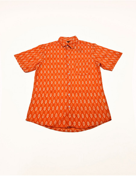 Camisa de algodón ligero de manga corta para hombre