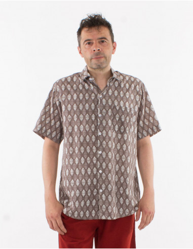 Camisa de algodón ligero de manga corta para...