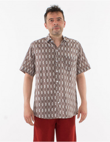 Camisa de algodón ligero de manga corta para...