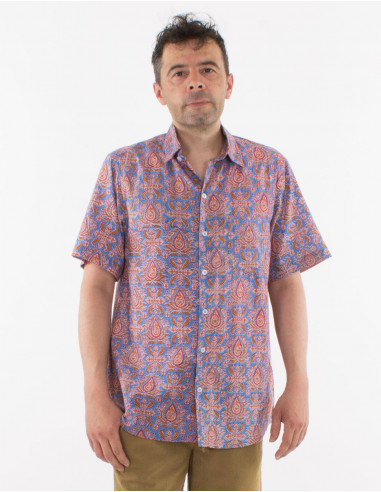 Camisa de algodón ligero de manga corta para...
