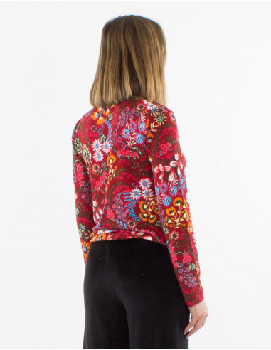 Blusa malla 95% poliester 5% elastano cuello v...