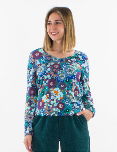 Blusa malla 92% poliester 8% elastano cuello v...