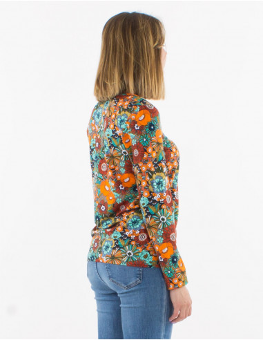 Blusa malla 92% poliester 8% elastano cuello v...