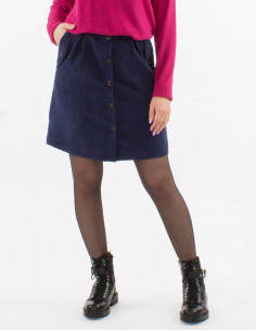 Falda de pana 88% poliester...