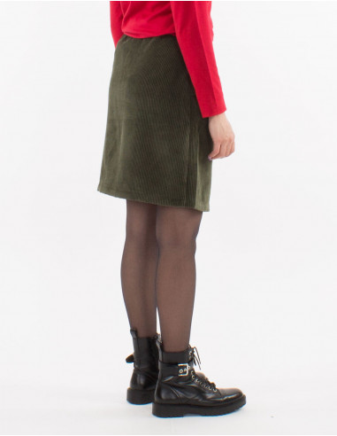 Falda de pana 88% poliester 12% poliamida con...