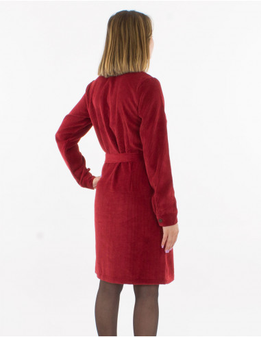 Vestido 88% poliester 12% poliamida con botones...