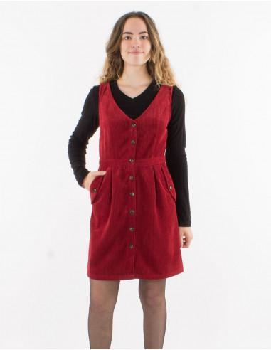 Vestido de pana 88% poliester 12% poliamida con...