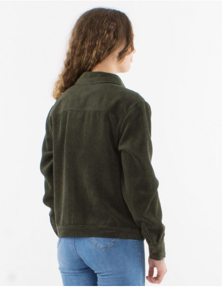 Chaqueta 88% poliester 12% poliamida con botones terciopelo cotele