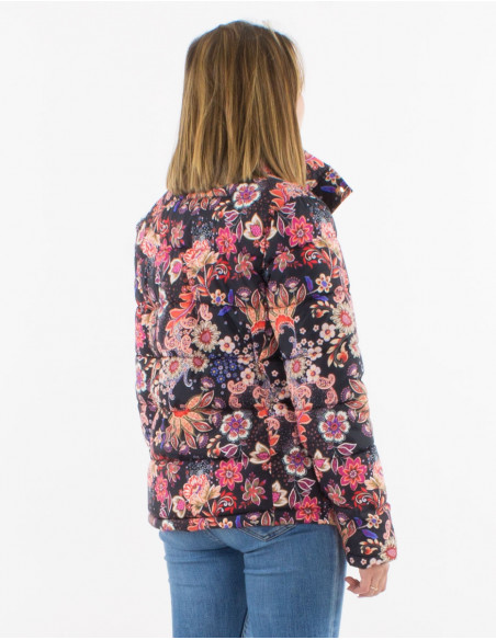 Chaqueta acolchada poliester estampado midnight