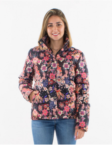 Chaqueta acolchada poliester estampado midnight