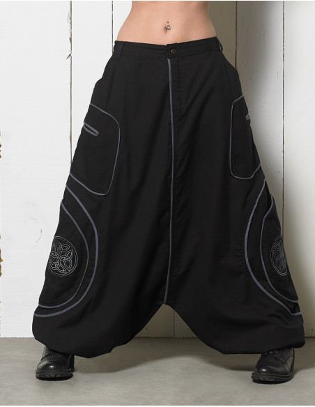 Sarouel algodon mixto bordado celtico