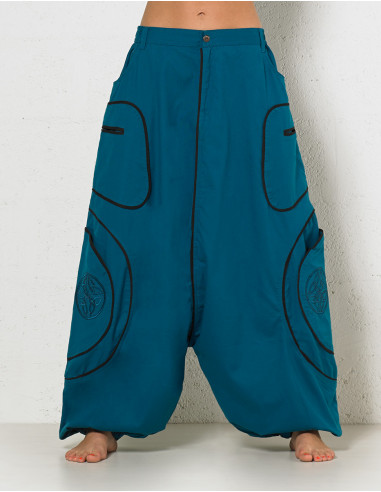 Sarouel algodon mixto bordado celtico