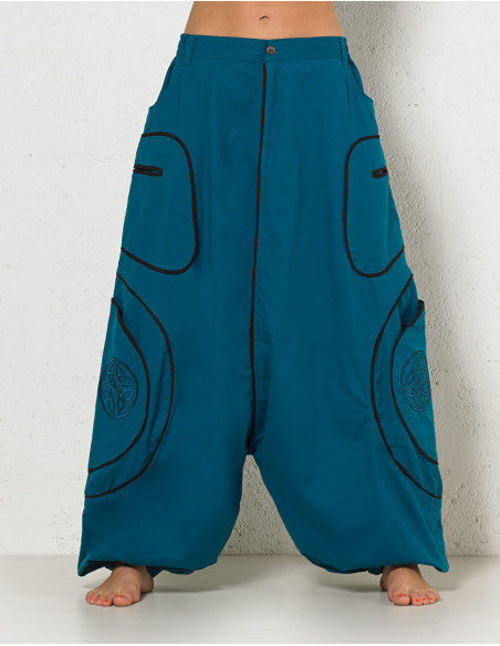 Sarouel algodon mixto bordado celtico