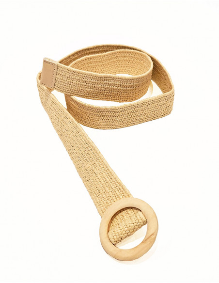 Cinturón trenzado de polipropileno con hebilla redonda