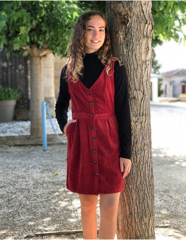 Vestido de pana 88% poliester 12% poliamida con...