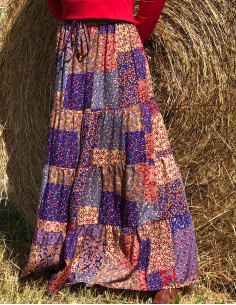 Falda larga poliester...