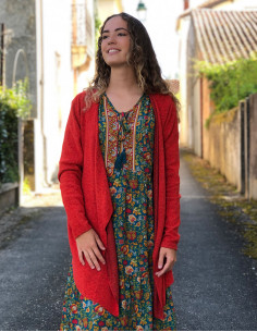 Chaqueta malla 74% viscosa...