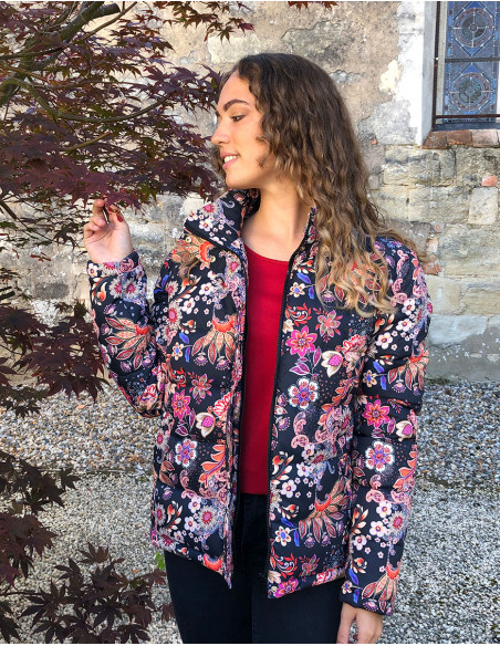 Chaqueta acolchada poliester estampado midnight