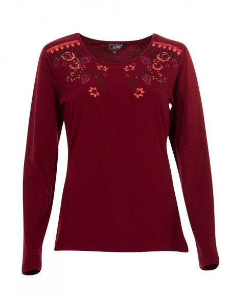 Camiseta 95% algodón 5% elastano flores