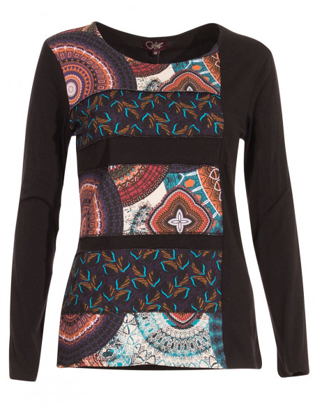 Camiseta 97% algodón 3% elastano patchs 2 estampados