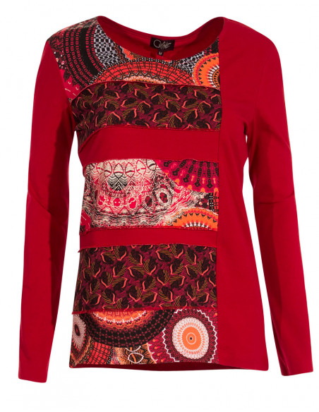 Camiseta 97% algodón 3% elastano patchs 2 estampados