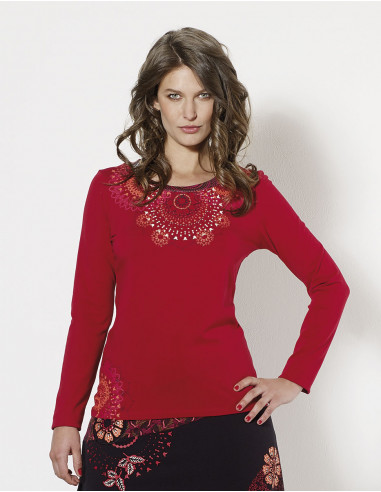 Camiseta 97% algodón 3% elastano estampado place