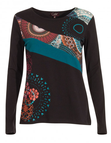 Camiseta 97% algodón 3% elastano estampado bamako