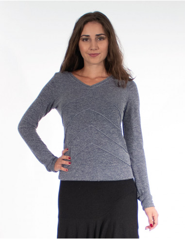 Camiseta 60% viscosa 35% poliéster 5% elastano 