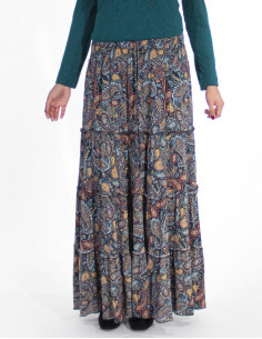 Falda larga viscosa...