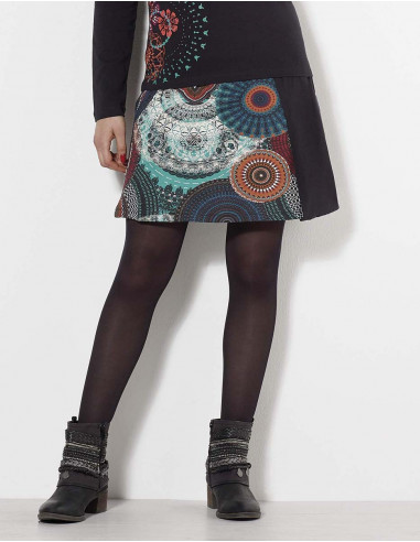 Falda malla 97% algodón 3% elastano estampado...