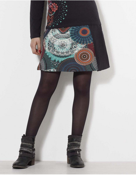 Falda malla 97% algodón 3% elastano estampado bamako